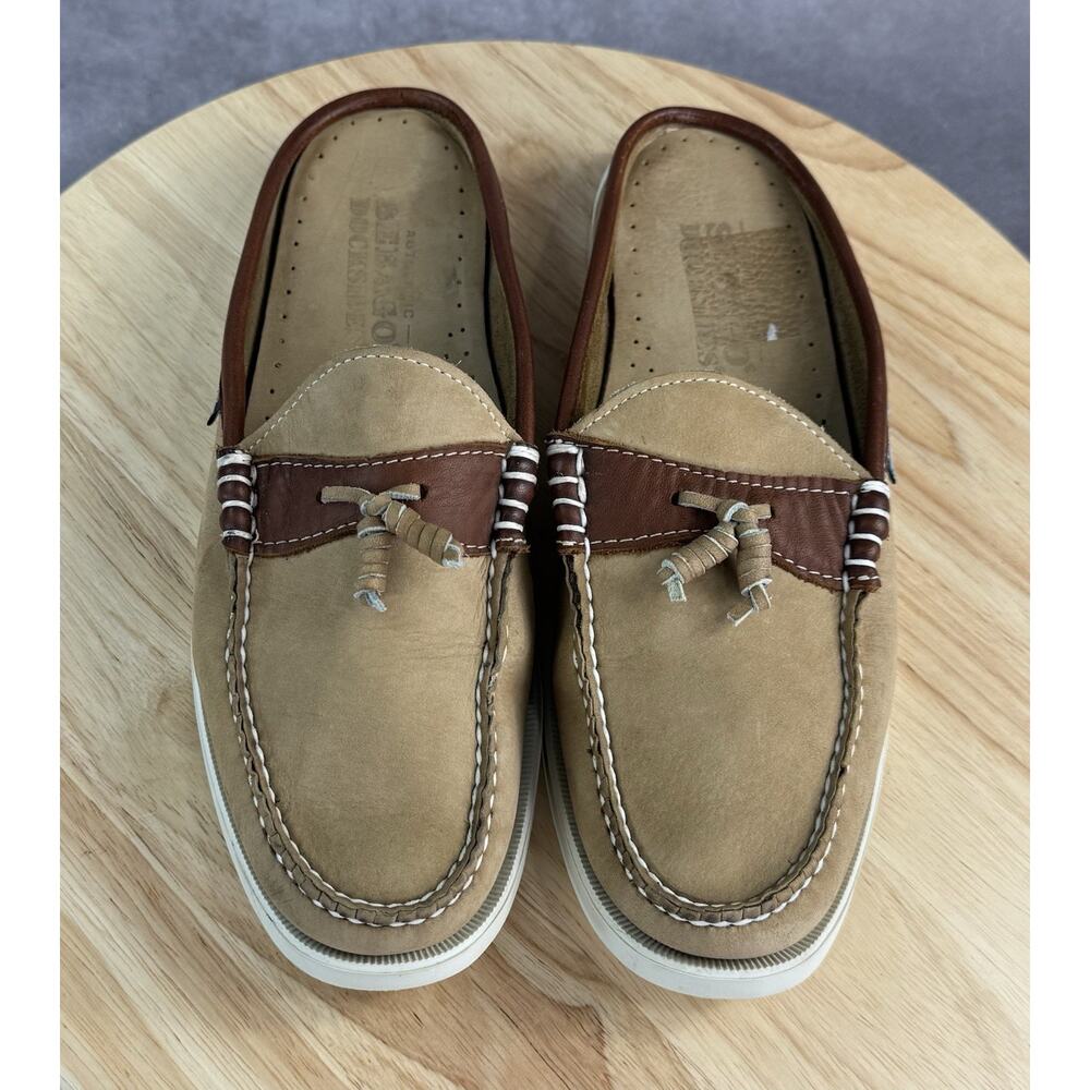Sebago Docksides Womens Size 10 Leather Slip On Mules Shoes